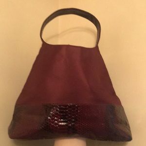 Wine-Burgundy Carry All Over the Shoulder Purse